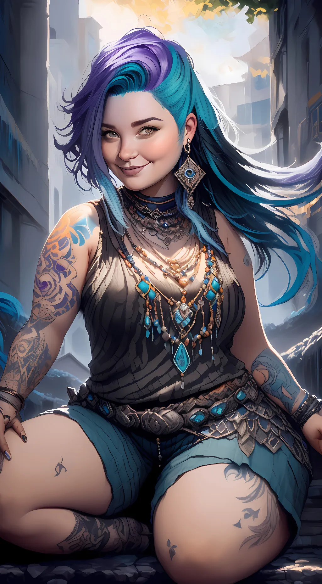 ai character: Raven Black background