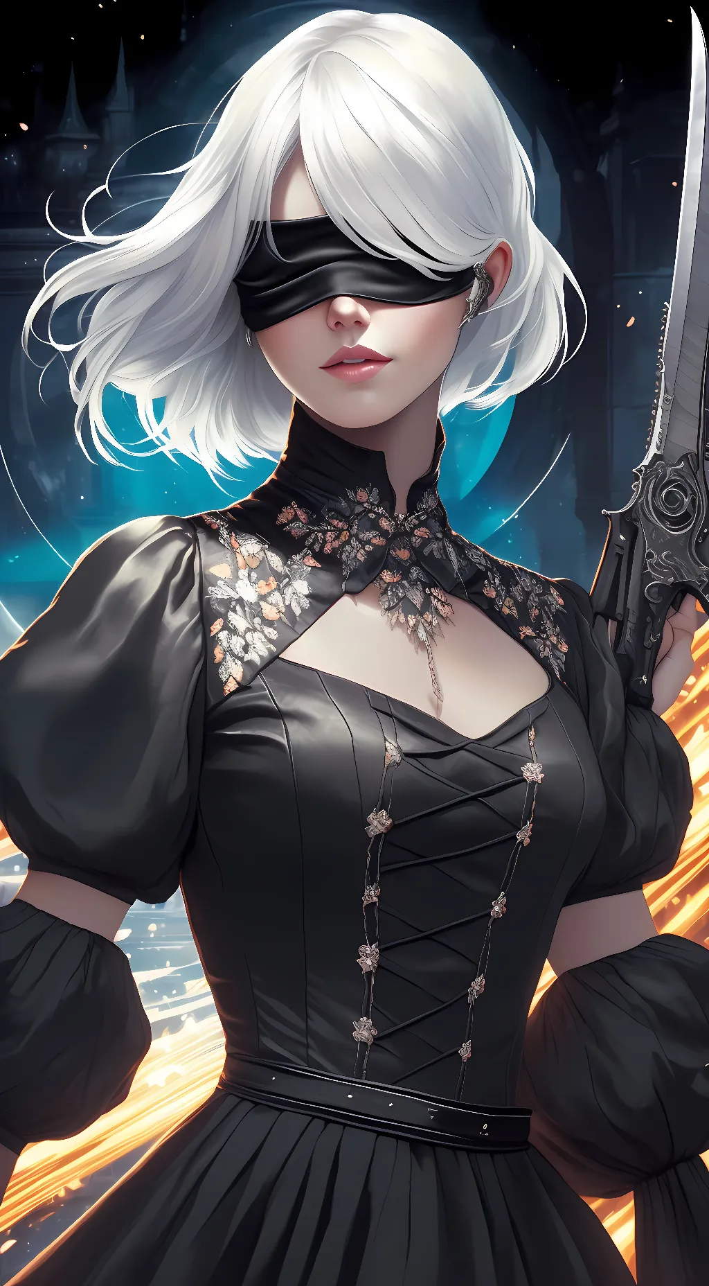 ai character: Yorha 2.5B background