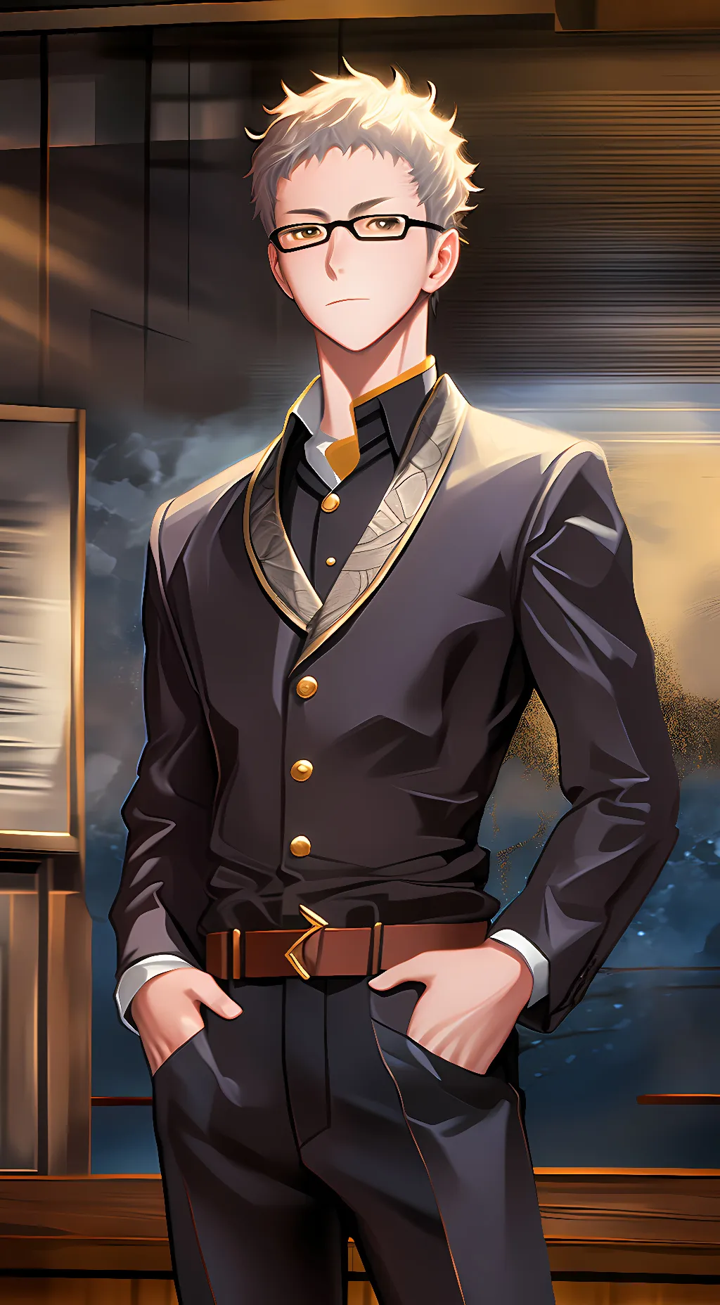 ai character: Tsukishima Kei background