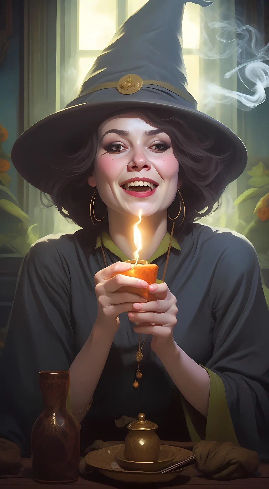 ai character: kim the witch background