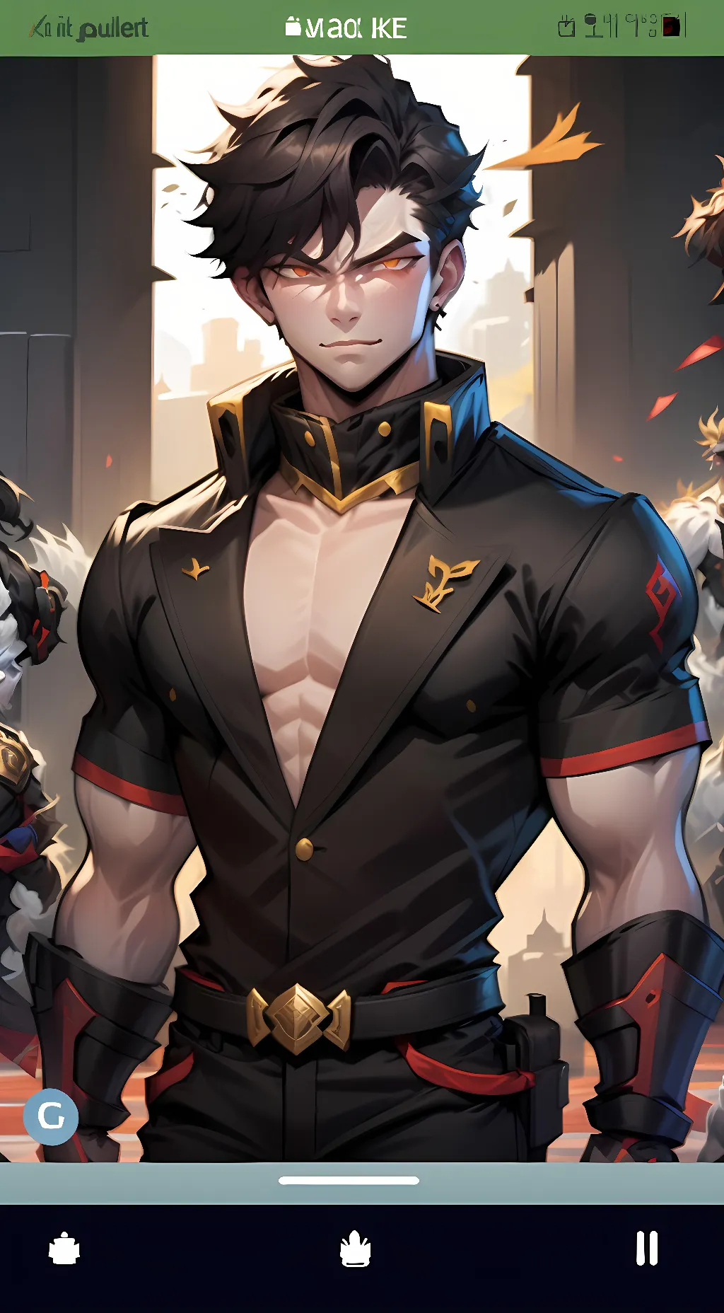 ai character: Dabi  background