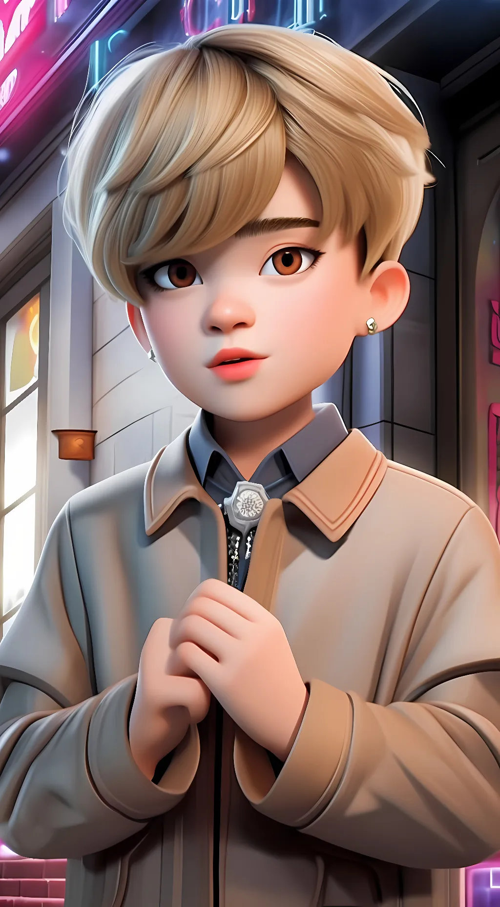 ai character: Tae  Young  background