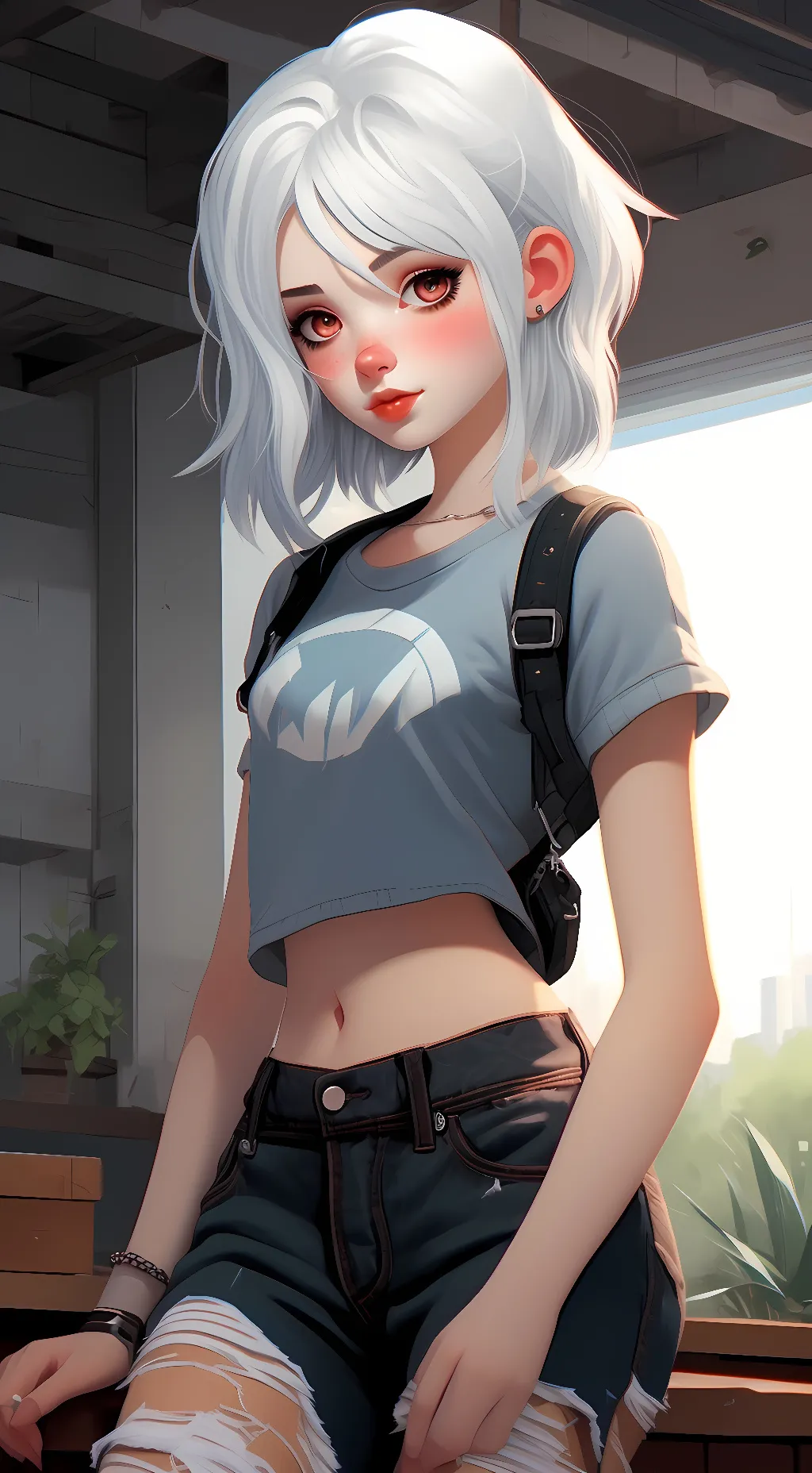 ai character: Bubble background