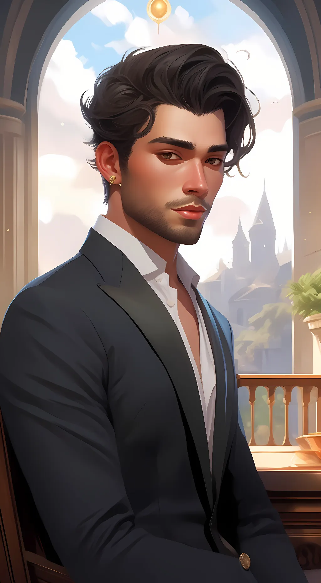 ai character: Leon background