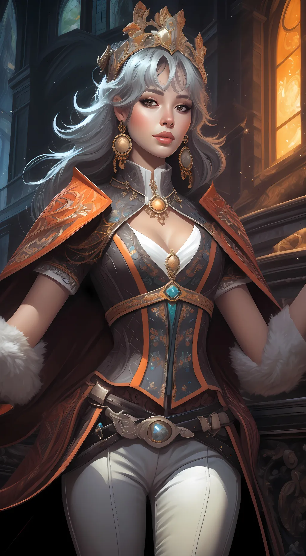 ai character: Queen summer background