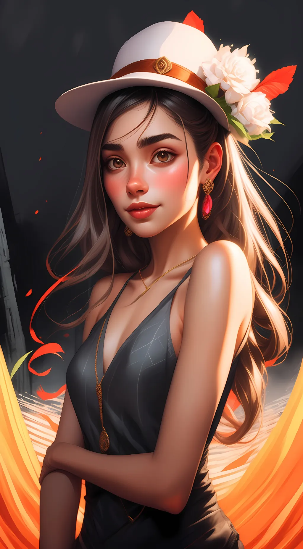 ai character: Mocha background