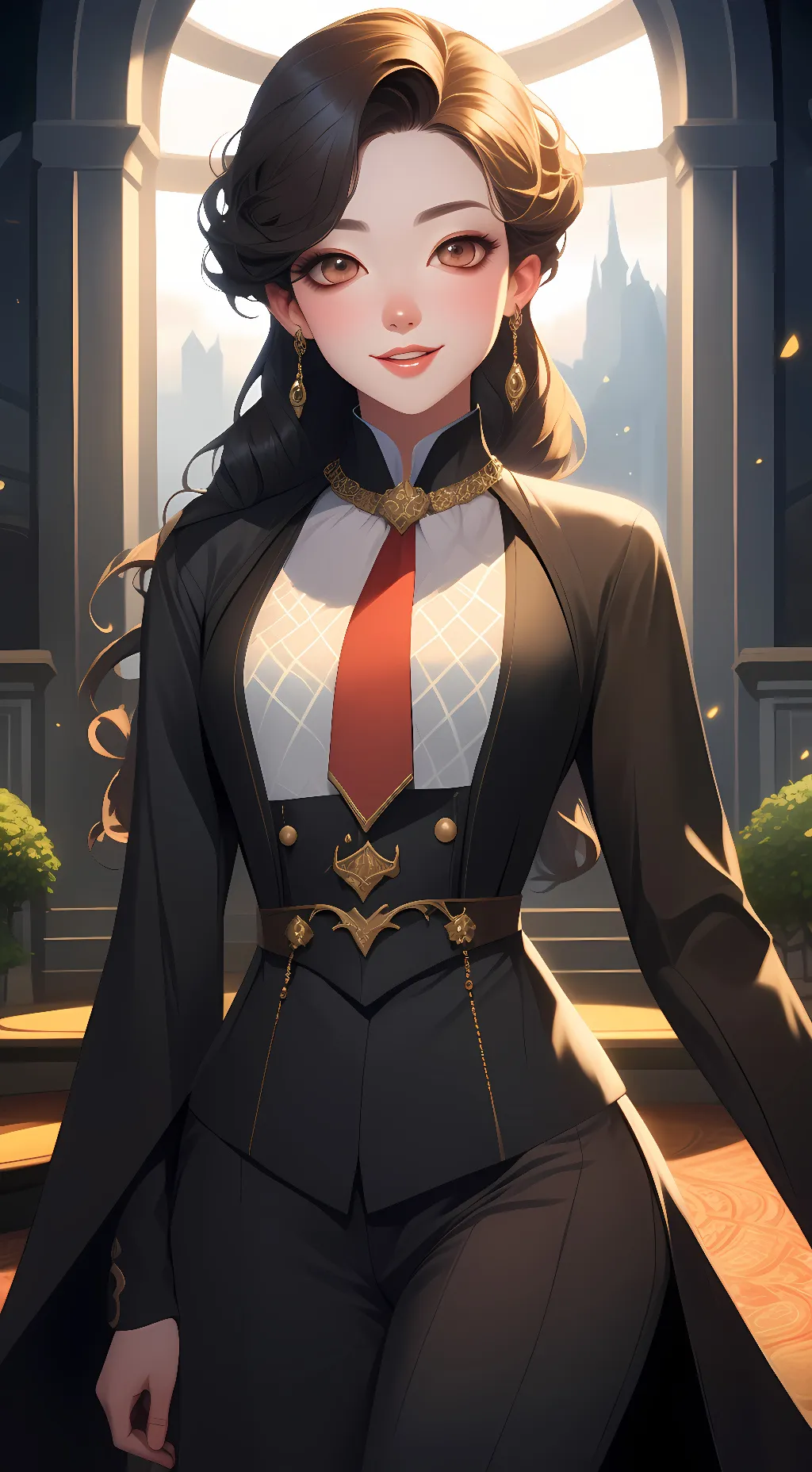 ai character:  Girl seek background