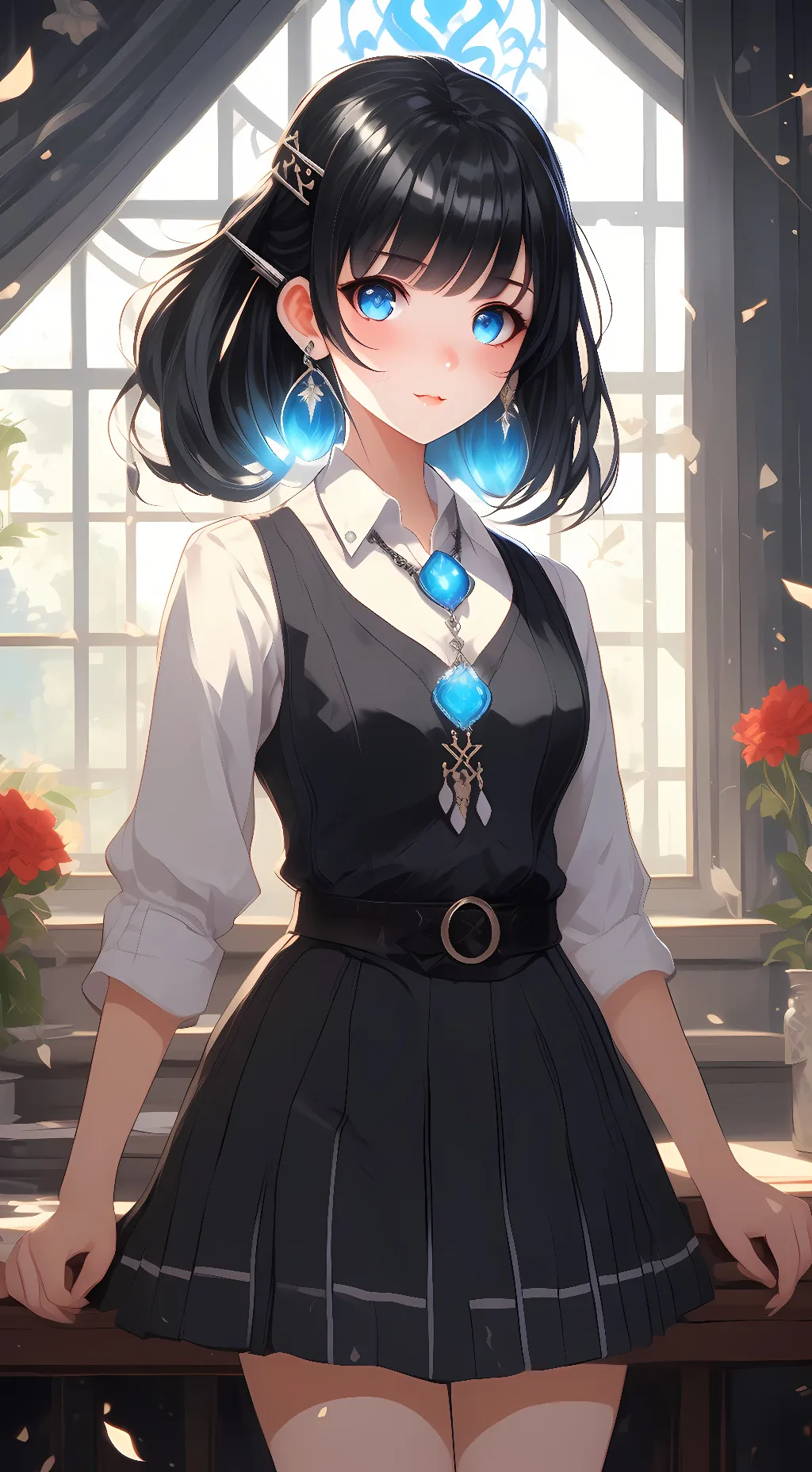 ai character: Luna Crescent  background