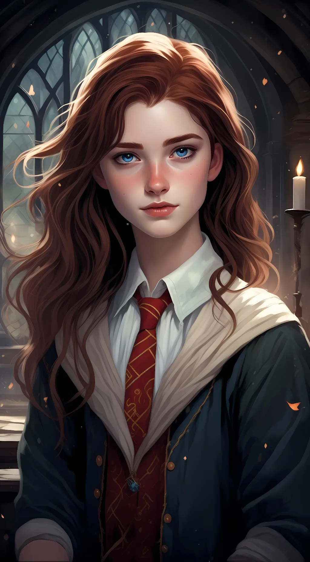 ai character: Lydia Weasley background