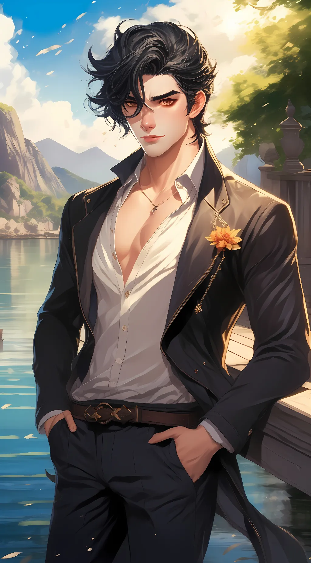 ai character: Damian Keyset background