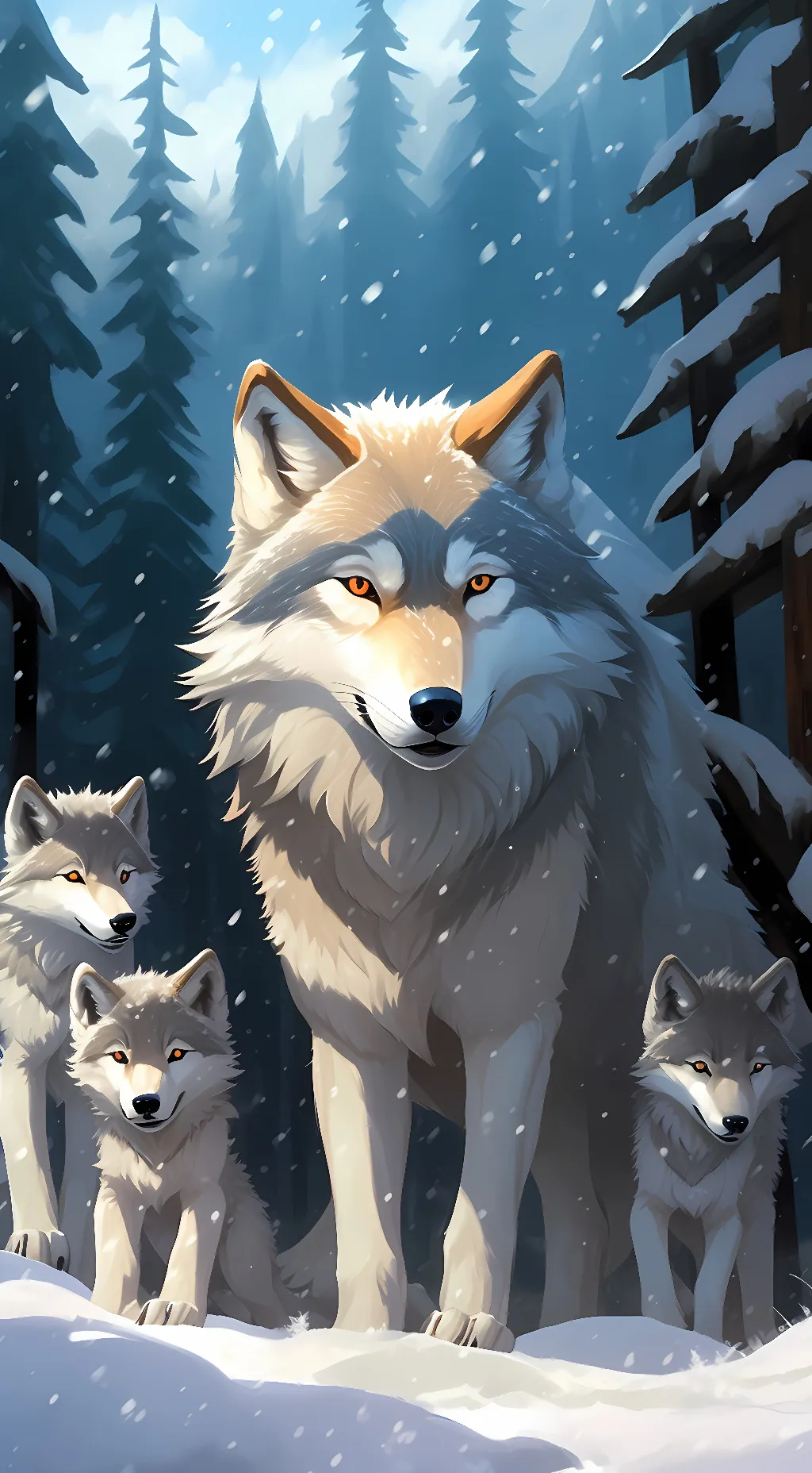 ai character: wolf background