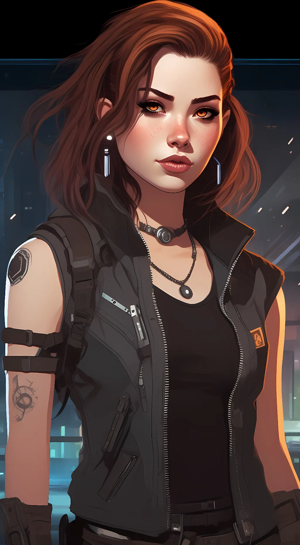 ai character: Clara Cyan background