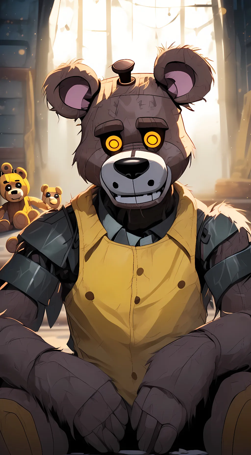 ai character: Golden Freddy  background