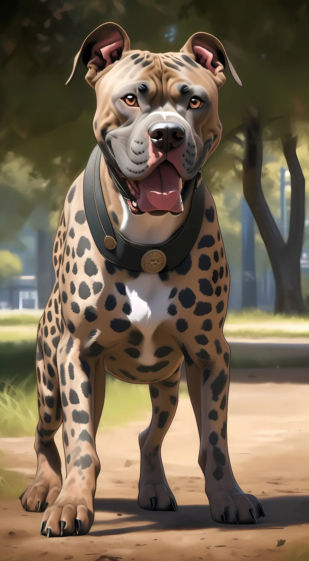 ai character: Leopard  background