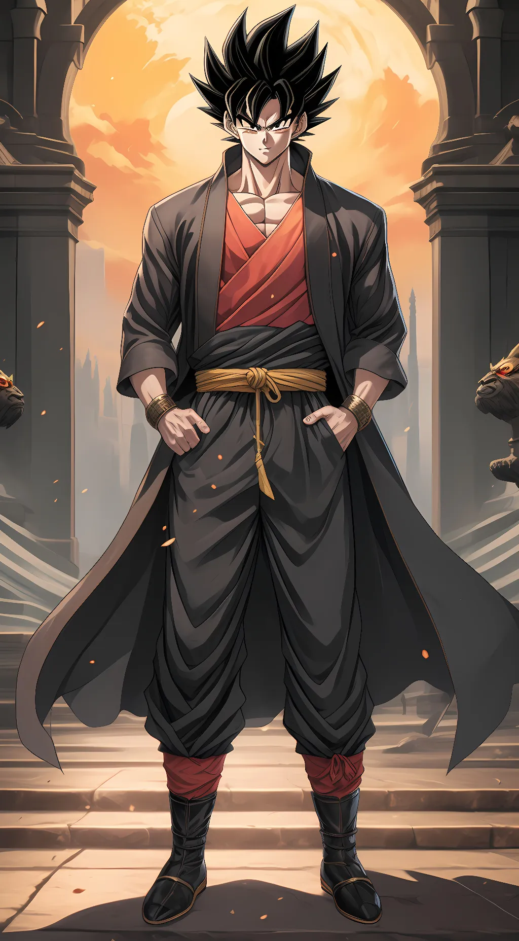 ai character: Goku black  background