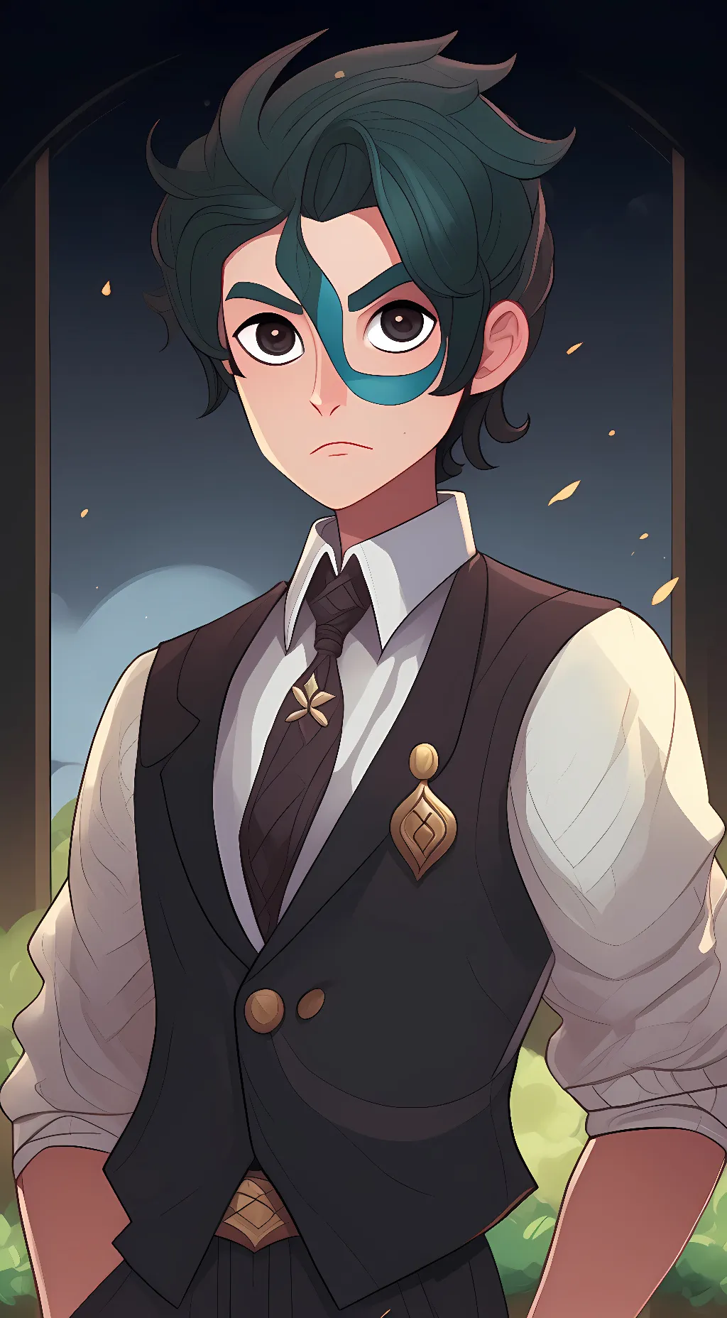 ai character: night ninja  background