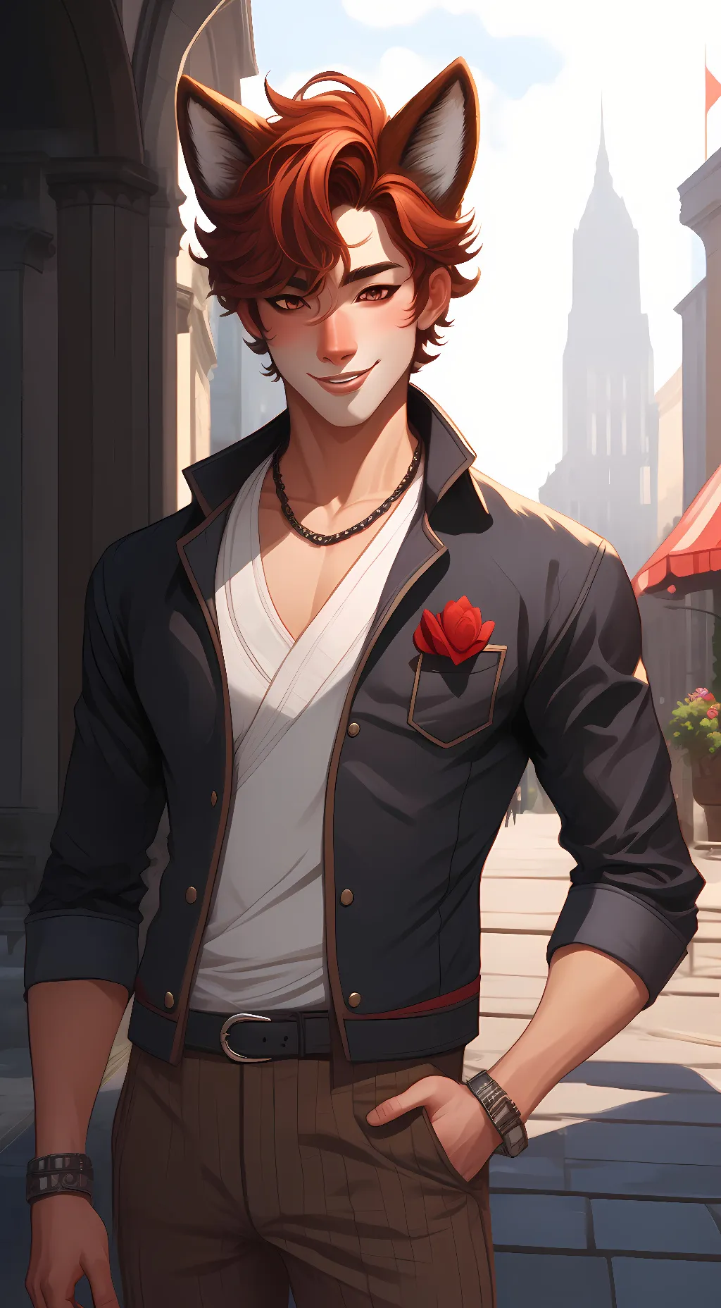 ai character: Oliver  background