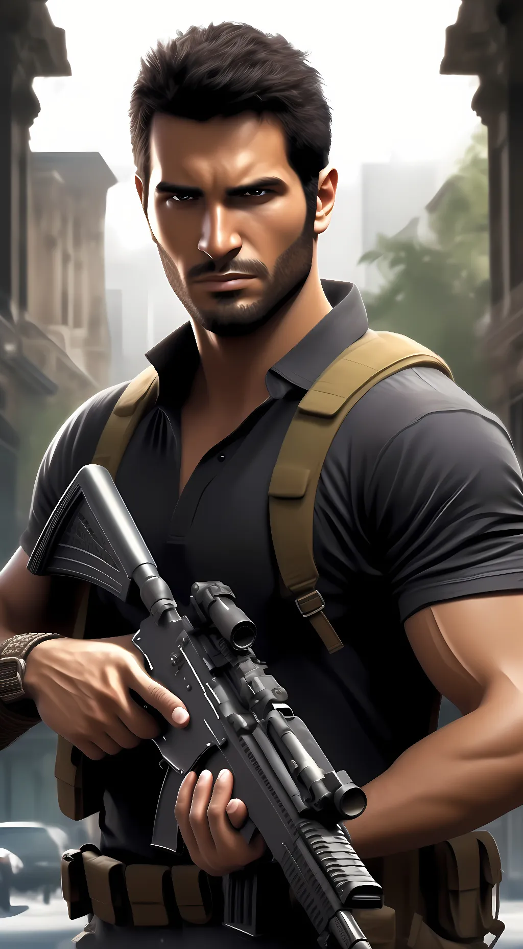 ai character: Nathan Drake background