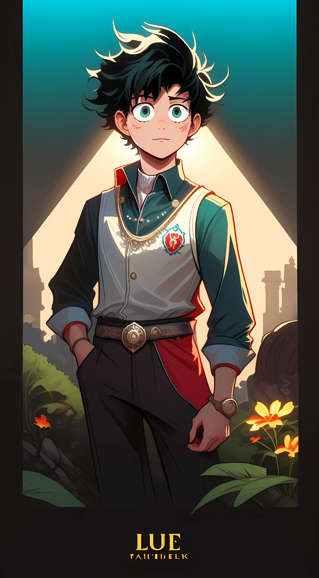 ai character: Izuku midoriya background