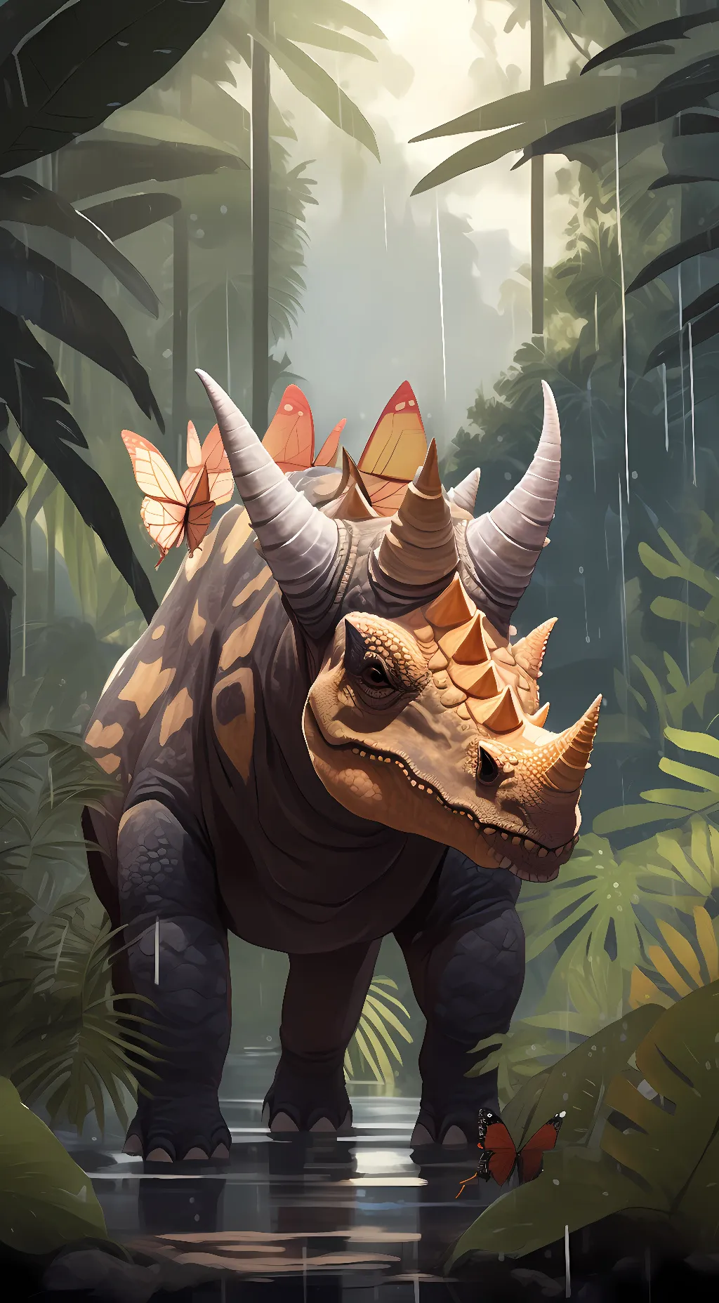 ai character: Tricestegosaururs background