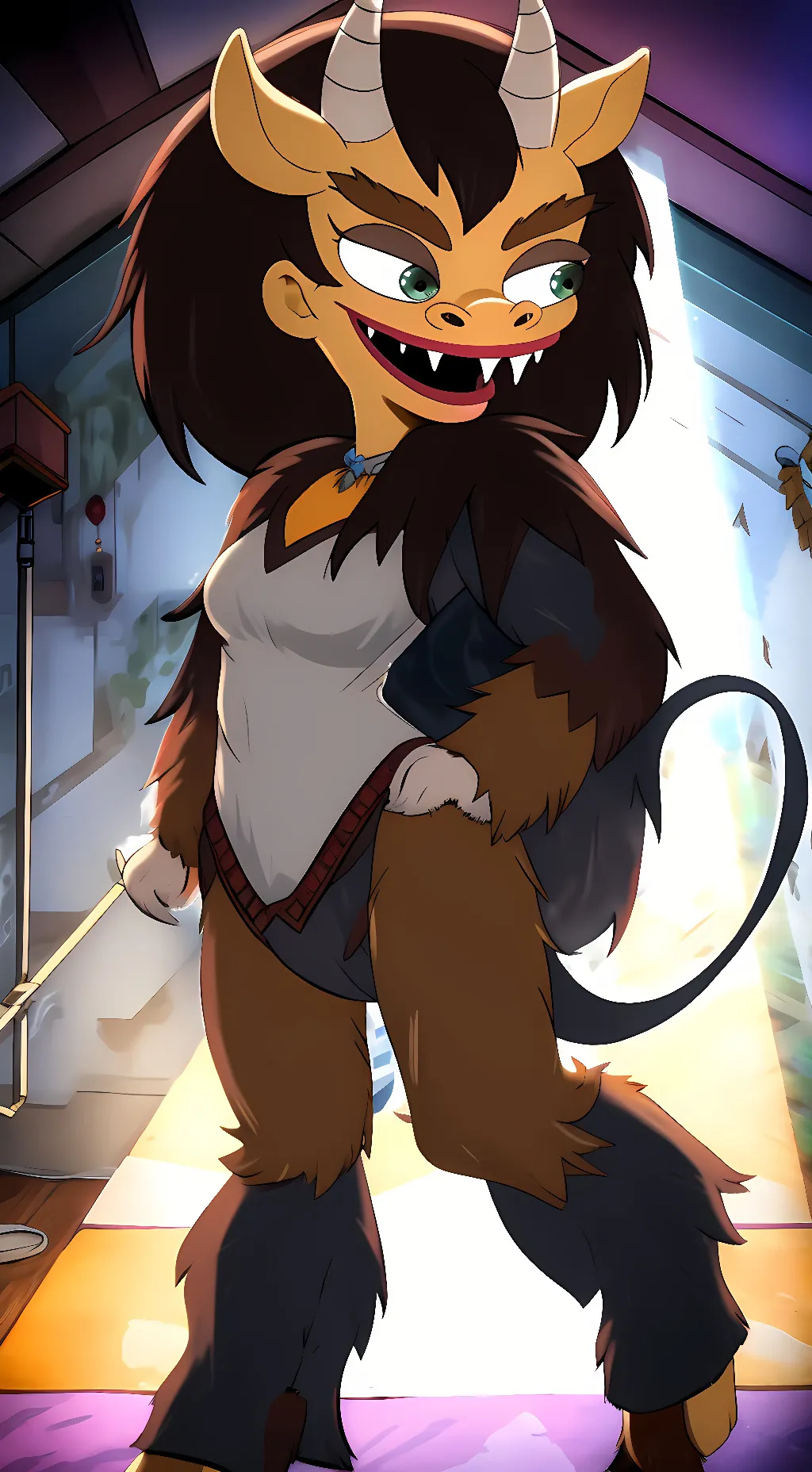 ai character: Vickie  background