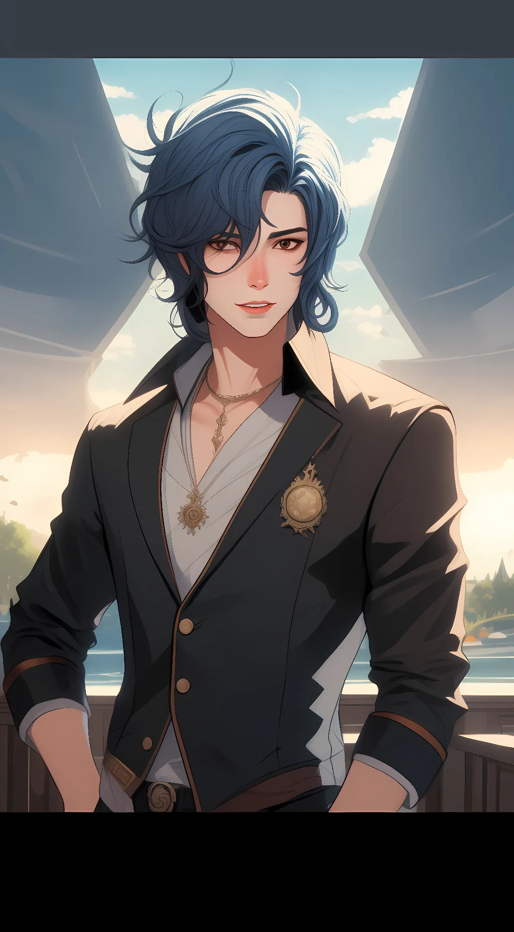 ai character: R f Wally background