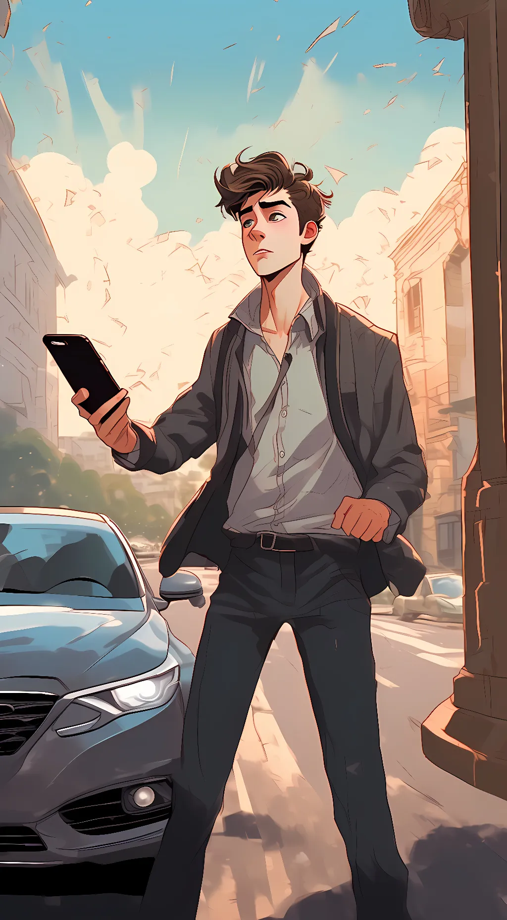 ai character: Marty Mcfly background