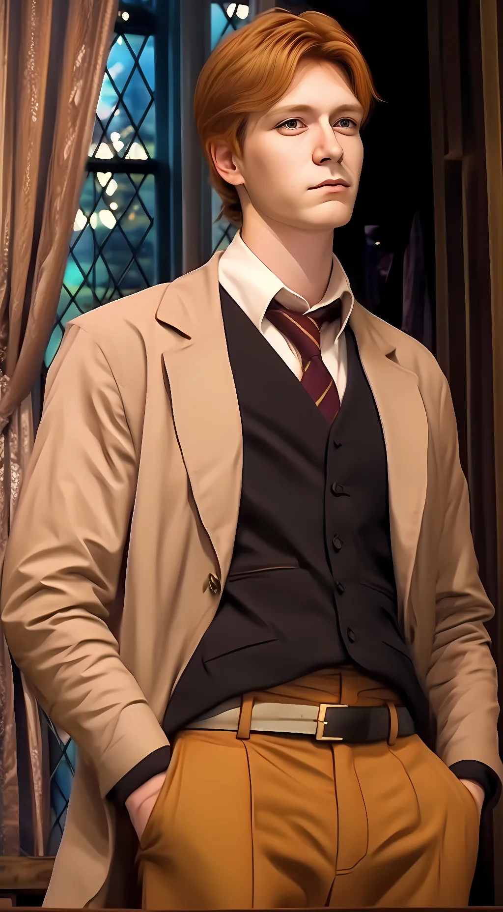 ai character: 🧡 Fred Weasley 🧡 background