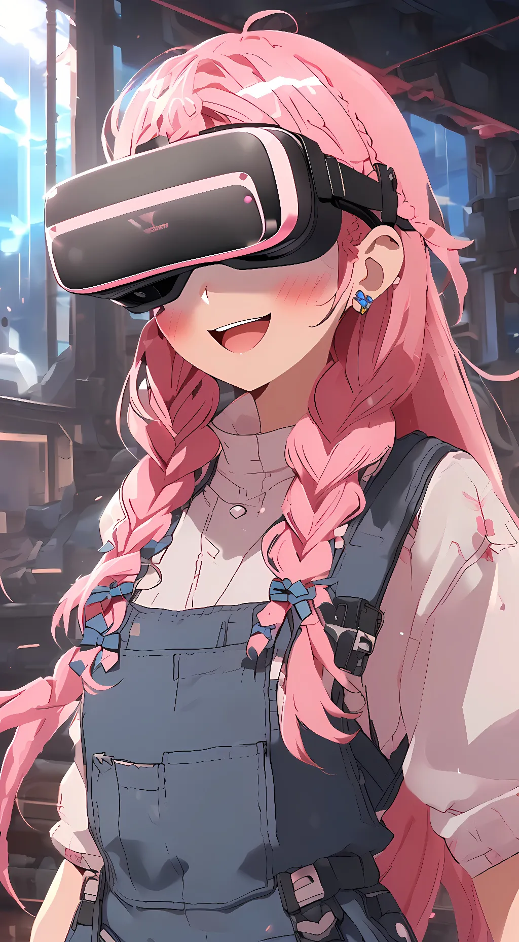 ai character: pink background