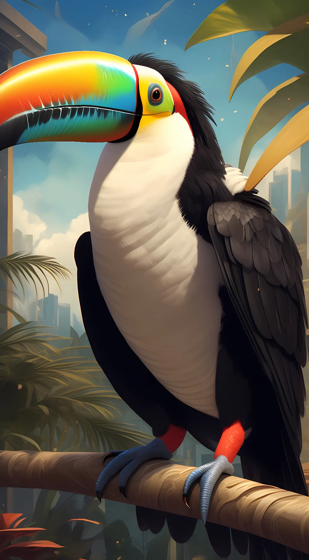 ai character: Toucan background