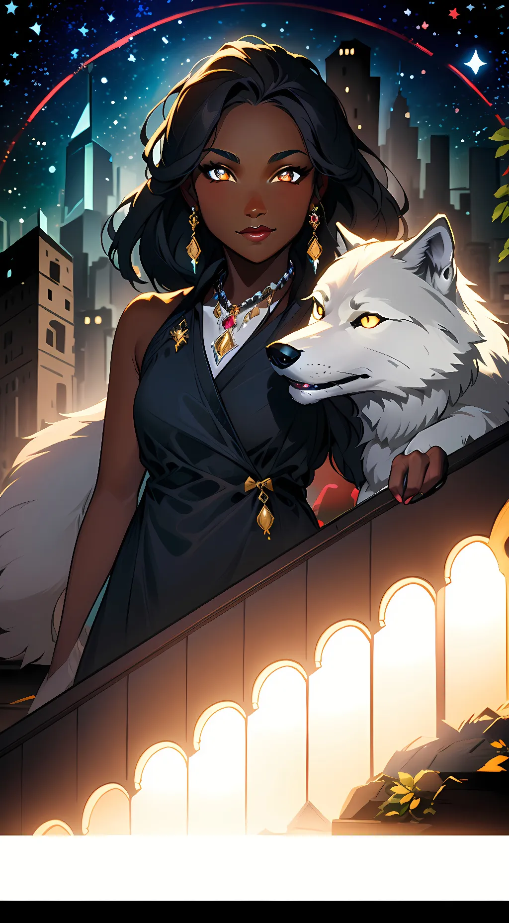 ai character: galaxy  background