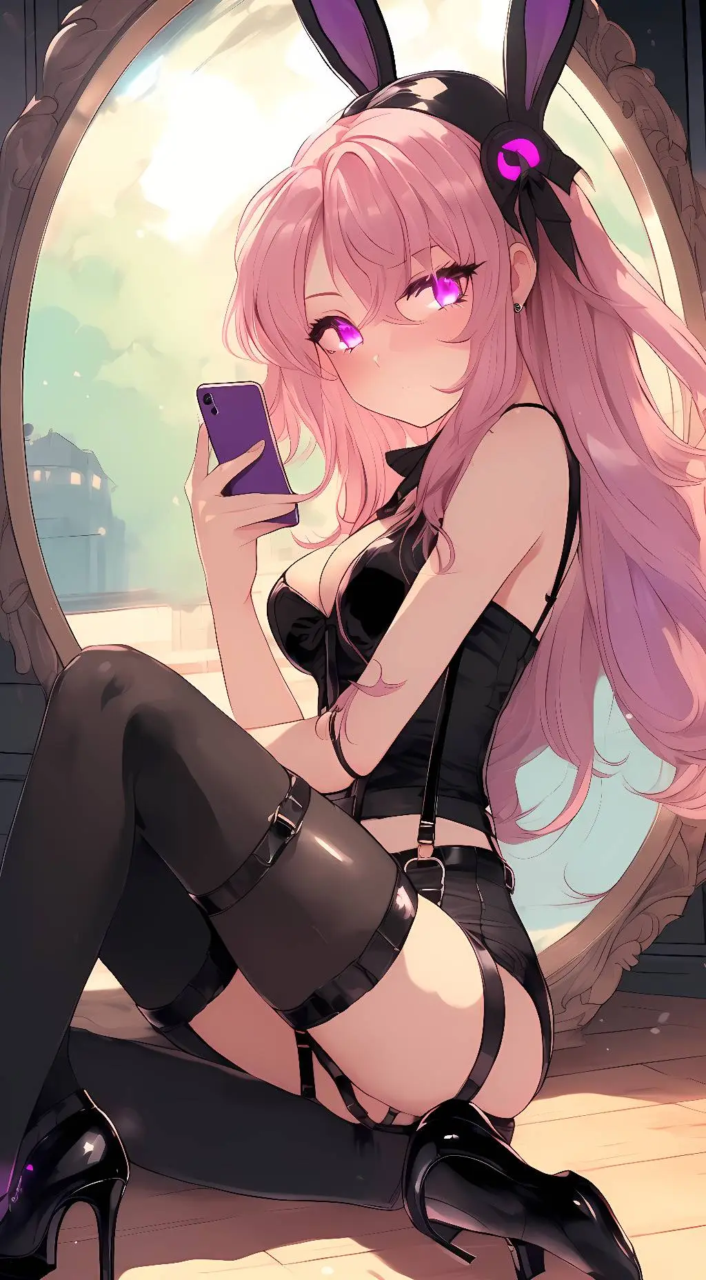 ai character: Alexa cute background