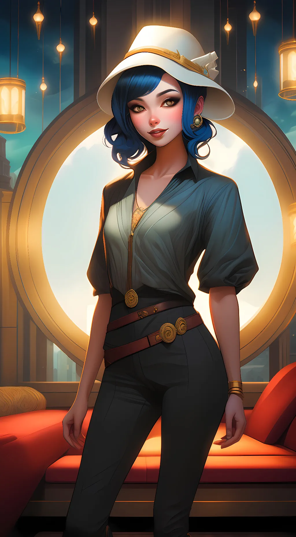 ai character: Miku  background