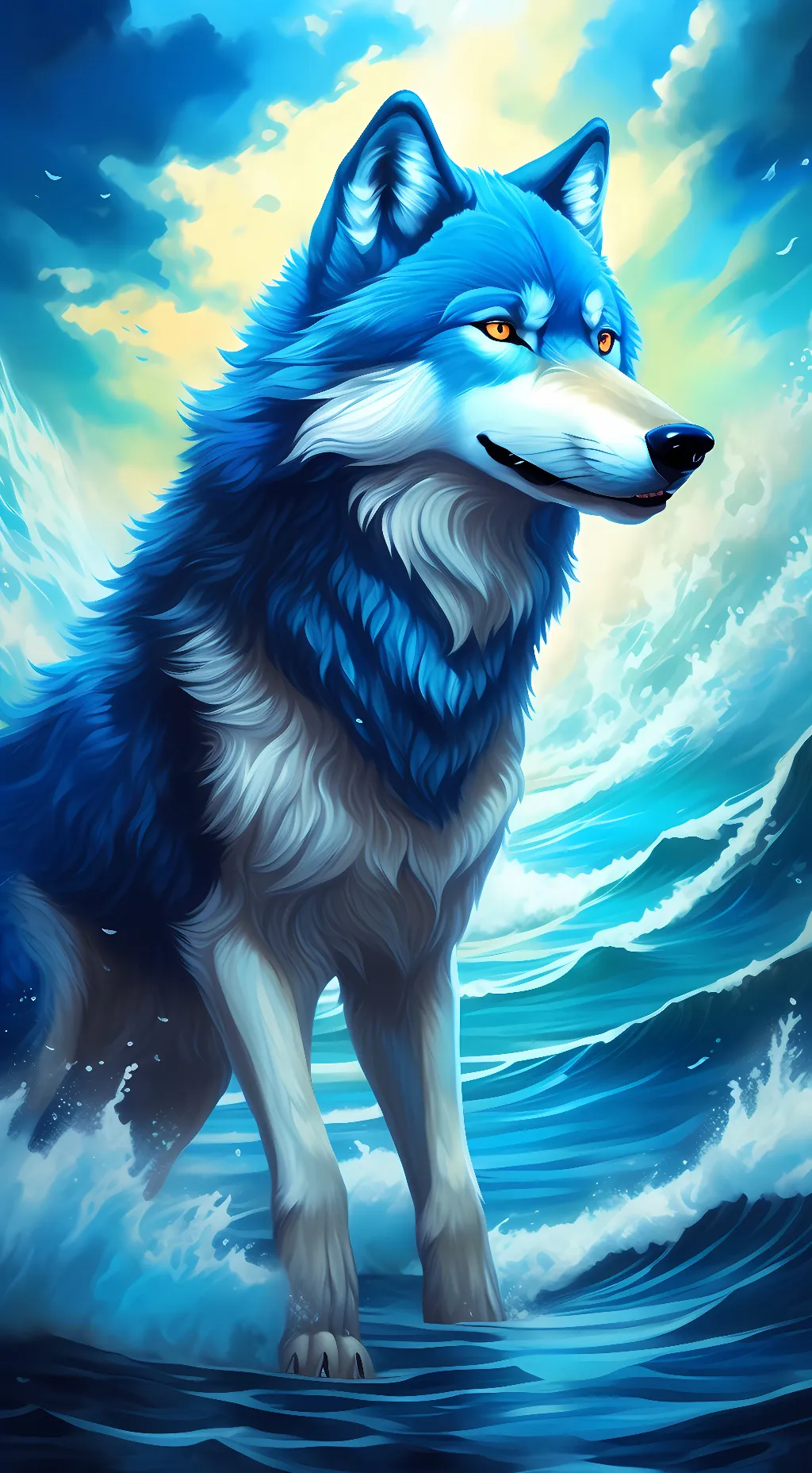 ai character: Ocean background