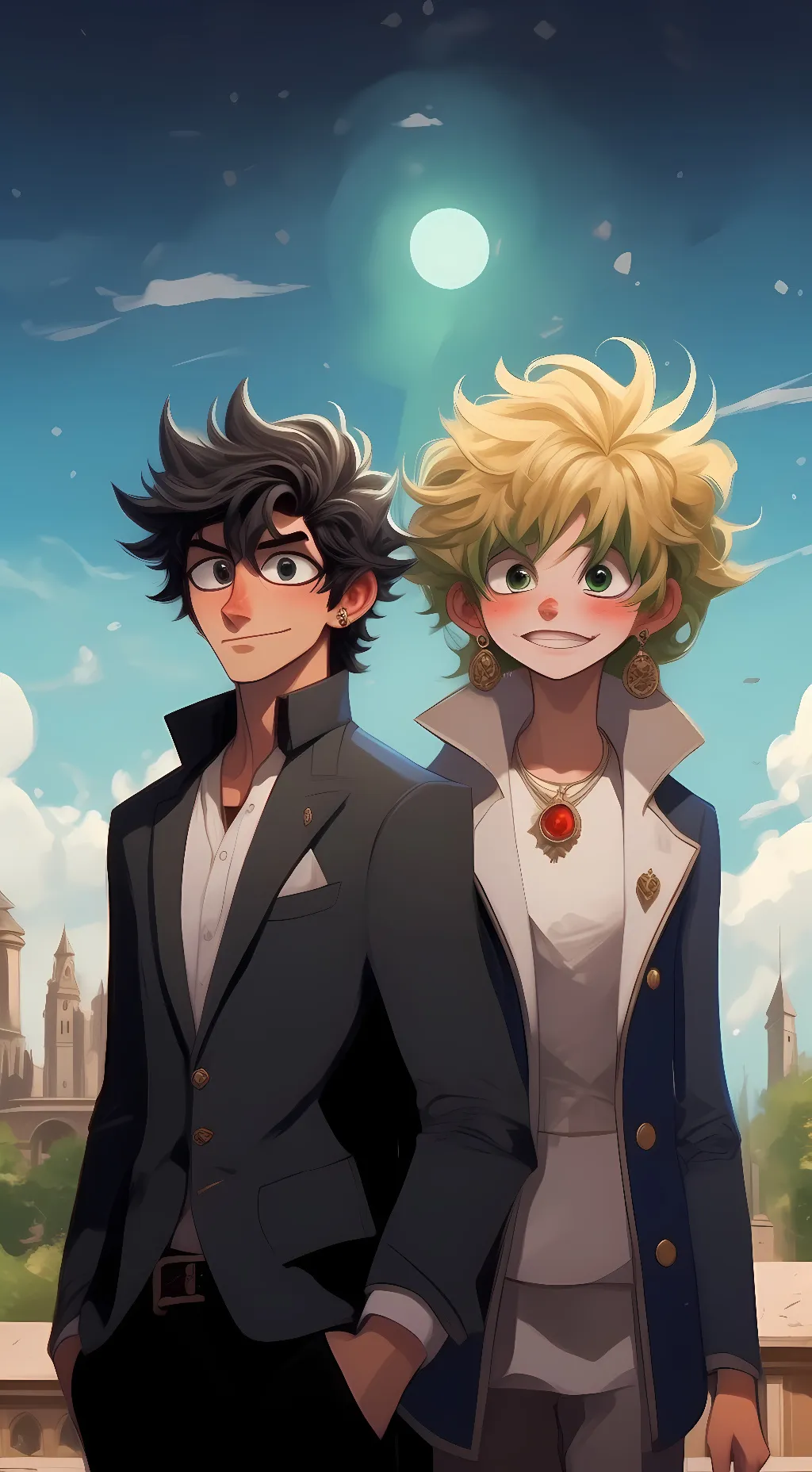 ai character: bakudeku parents  background