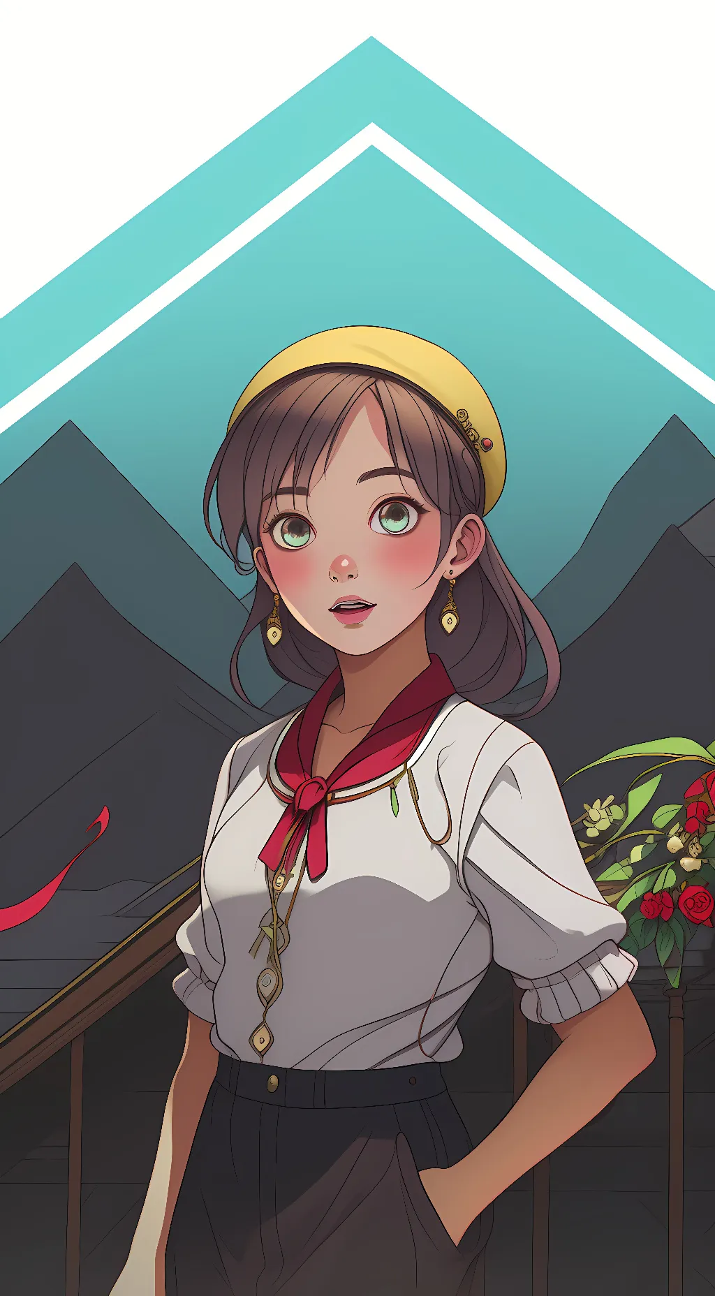 ai character: Penelope Roger  background