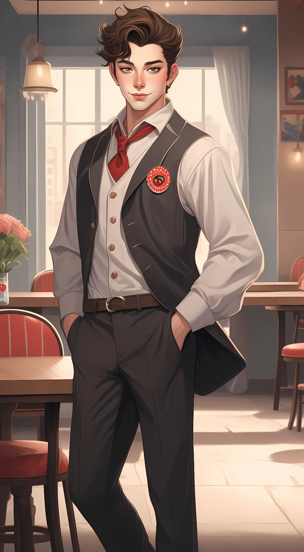 ai character: Mika blight background