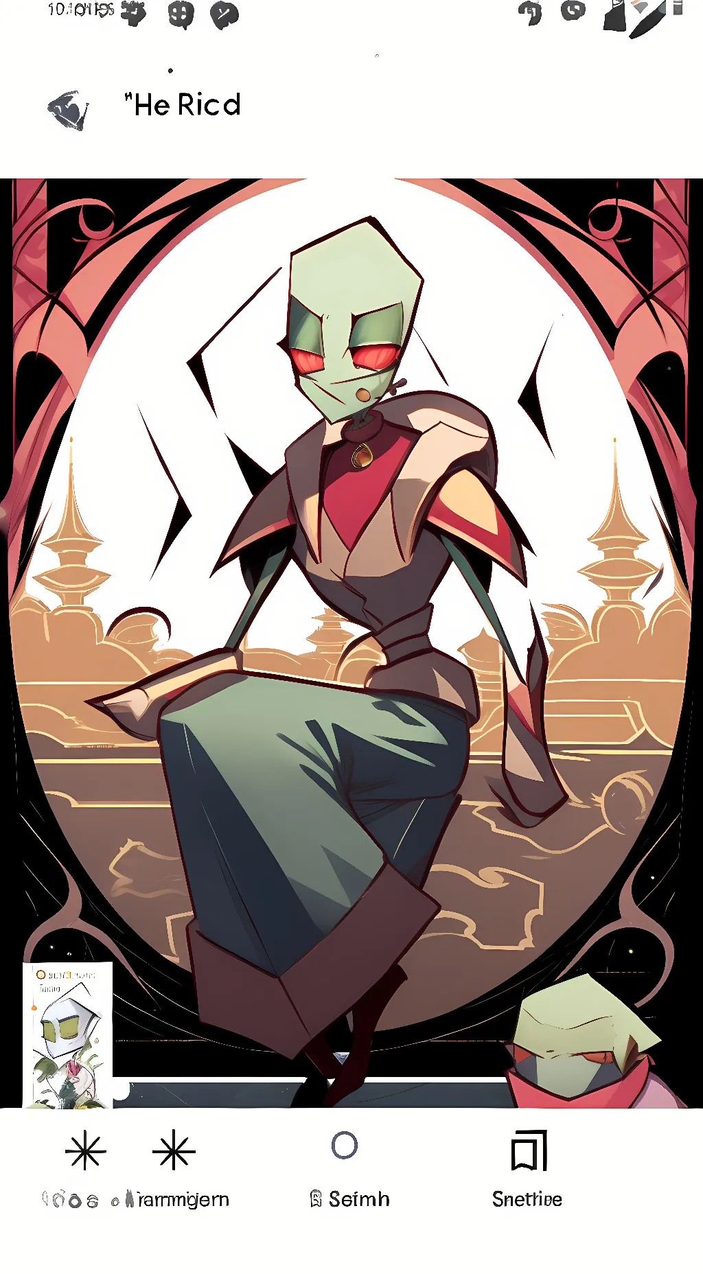 ai character: red background