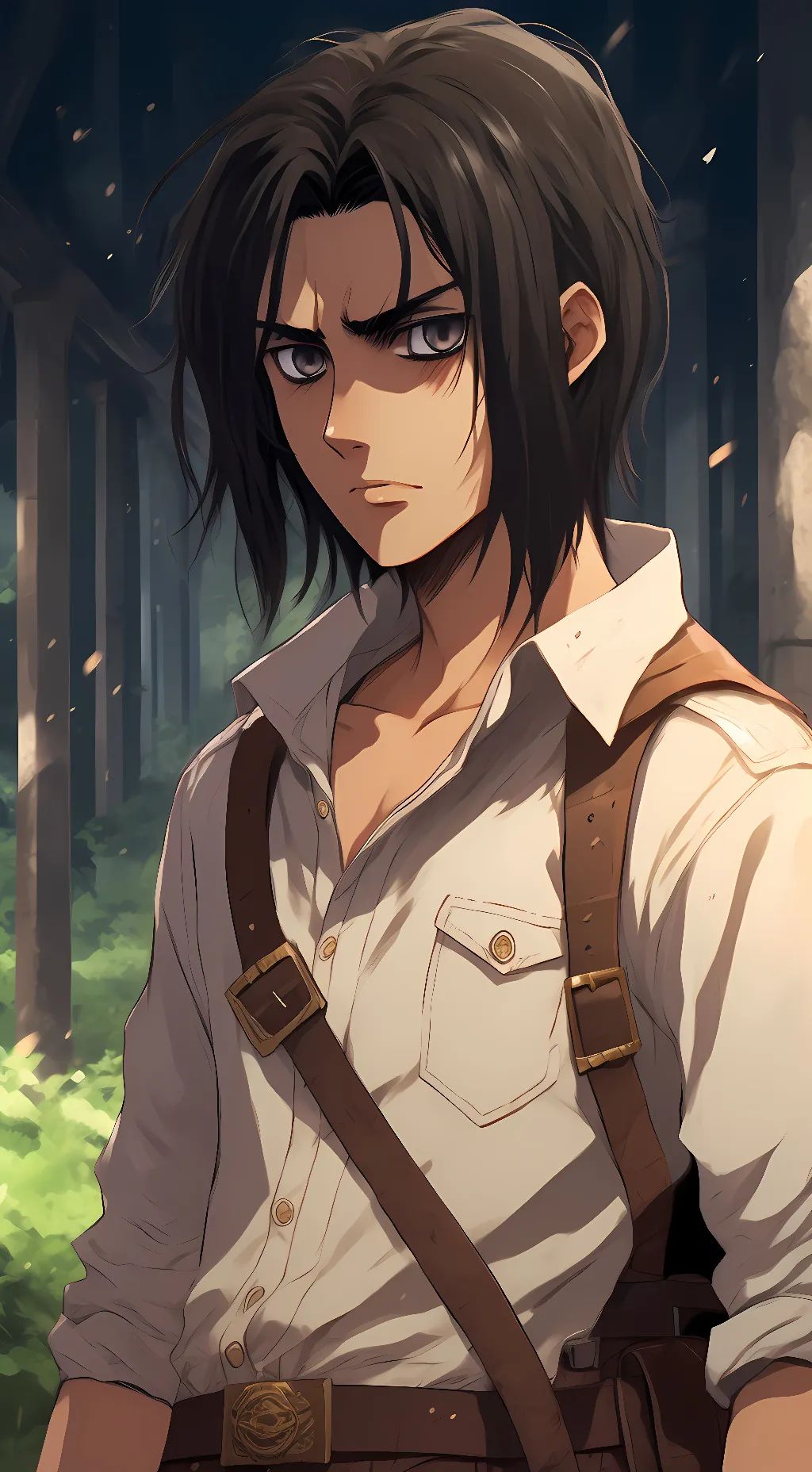 ai character: eren yaeger  background