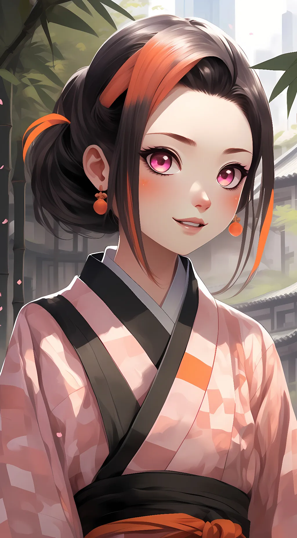 ai character: nezuko kamado background