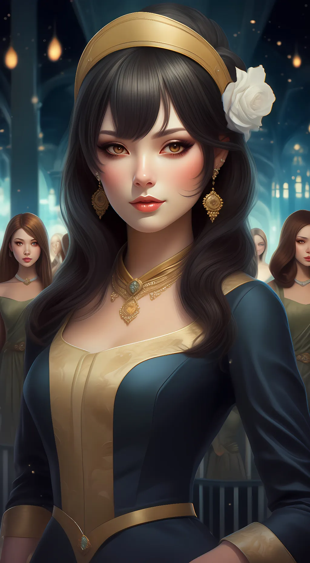 ai character: 6 girls background