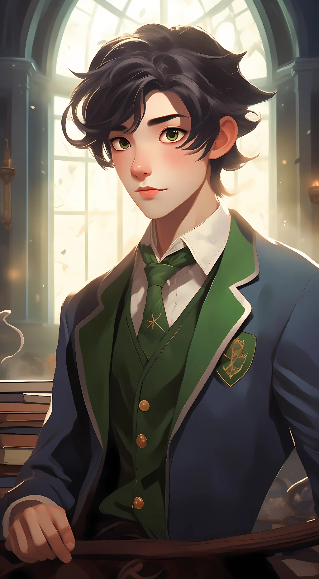 ai character: mattheo Riddle  background