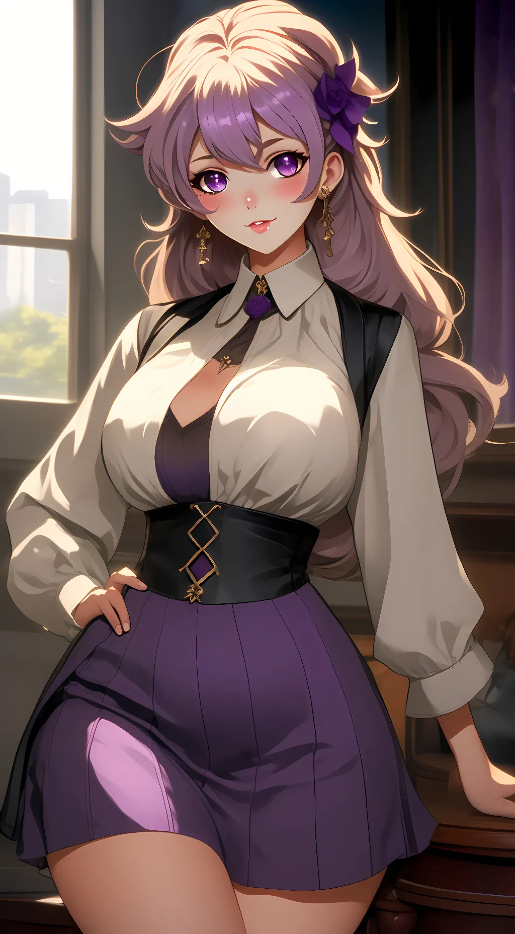 ai character: Violet Sky background