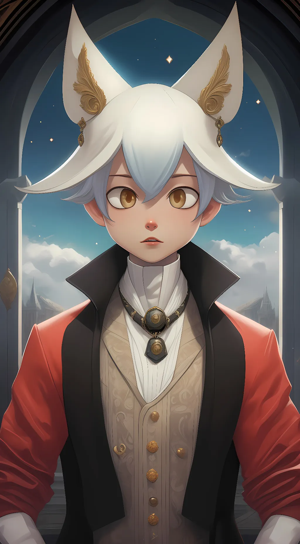 ai character: Silver background