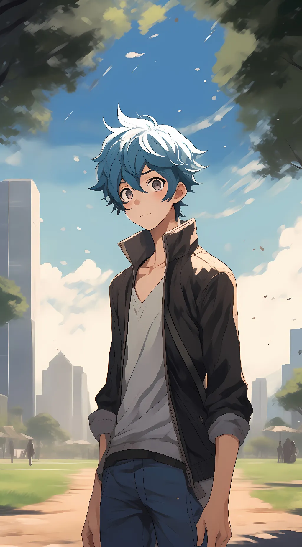 ai character: izuku midoriya  background