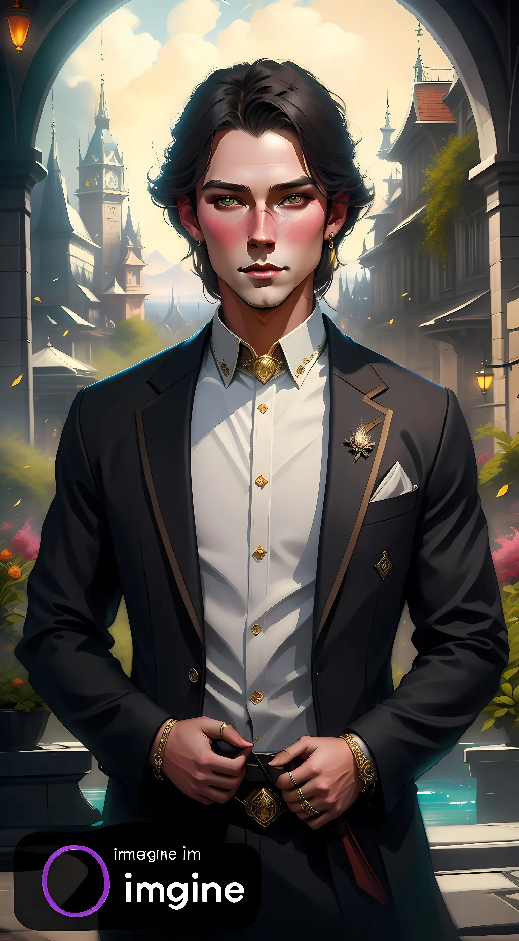 ai character: Gray background