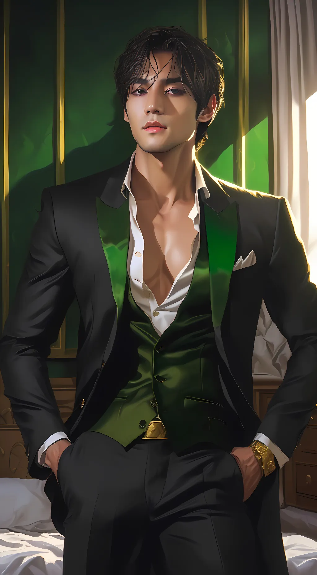 ai character: Kim Taehyung  background