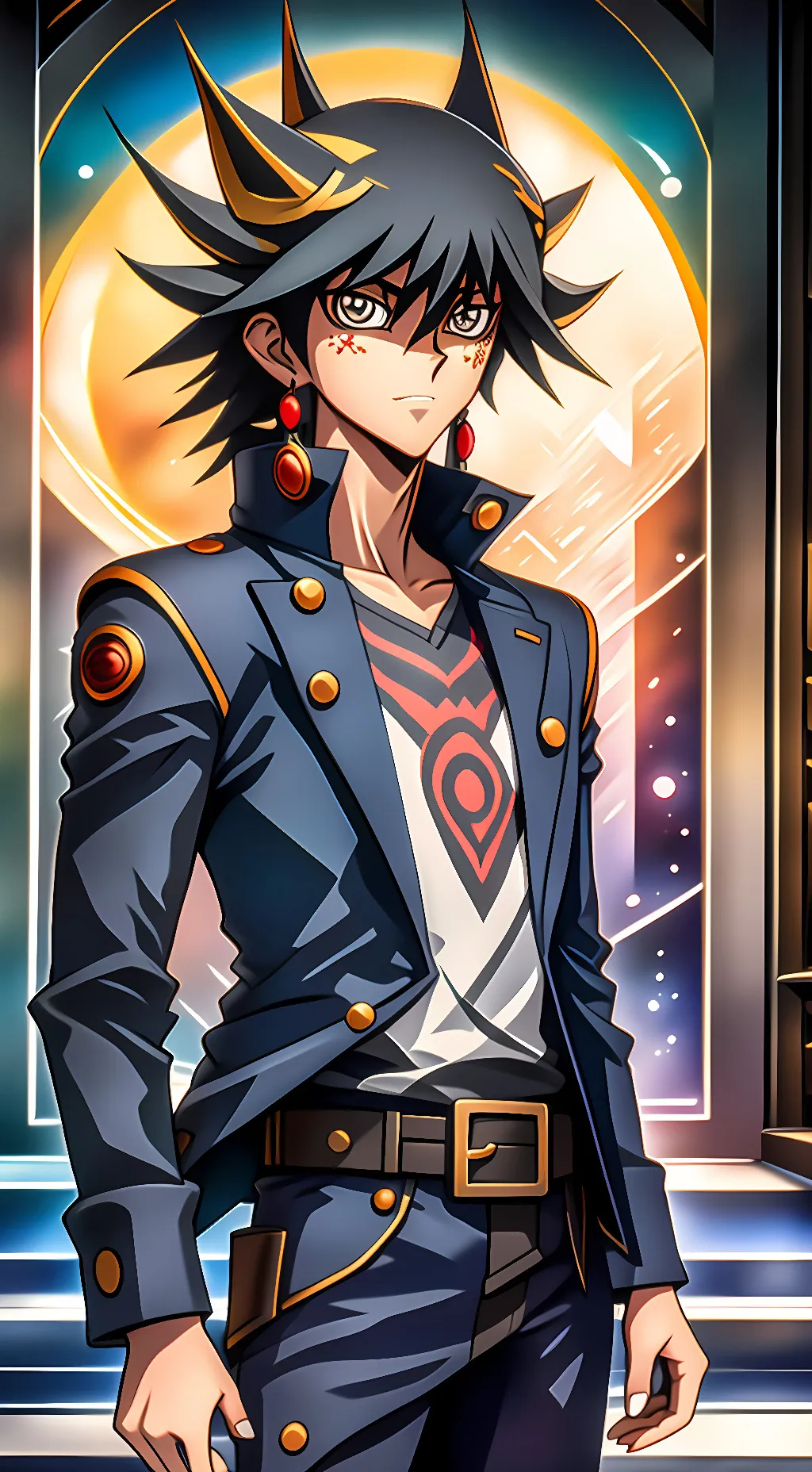ai character: yandere yusei fudo background