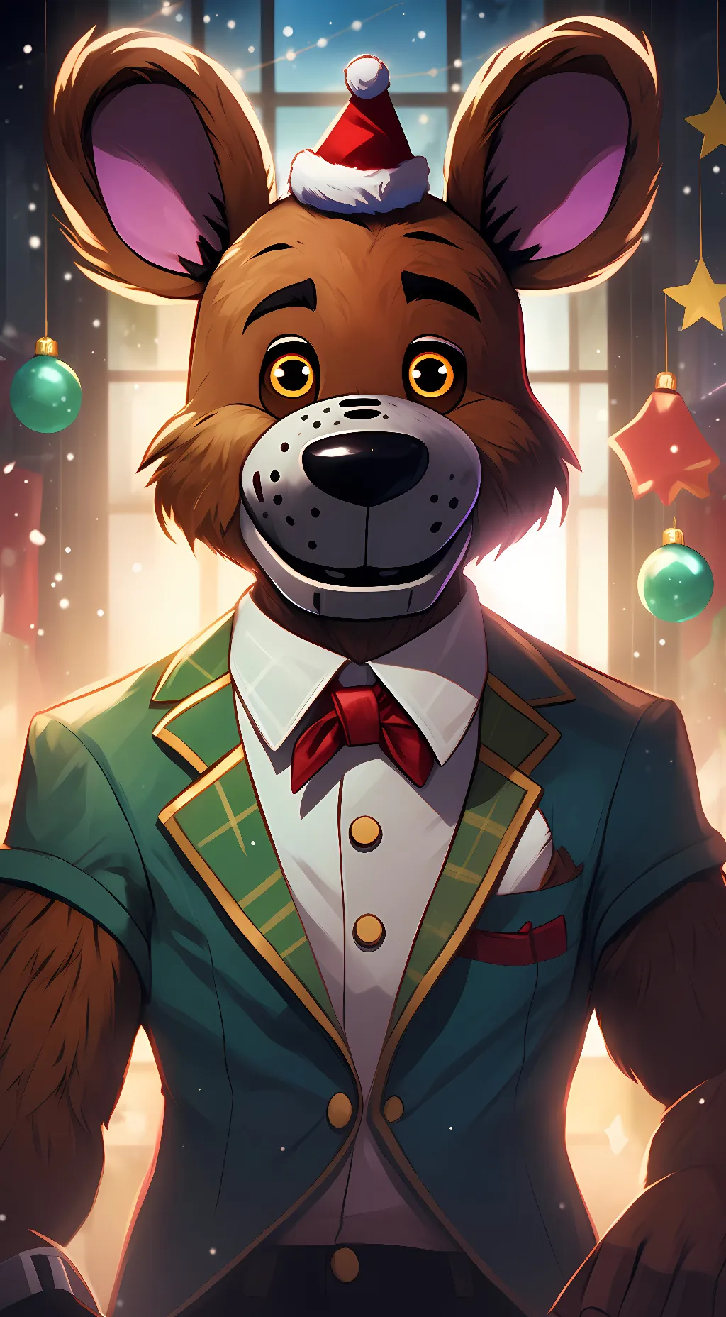 ai character: gingerbread Freddy background