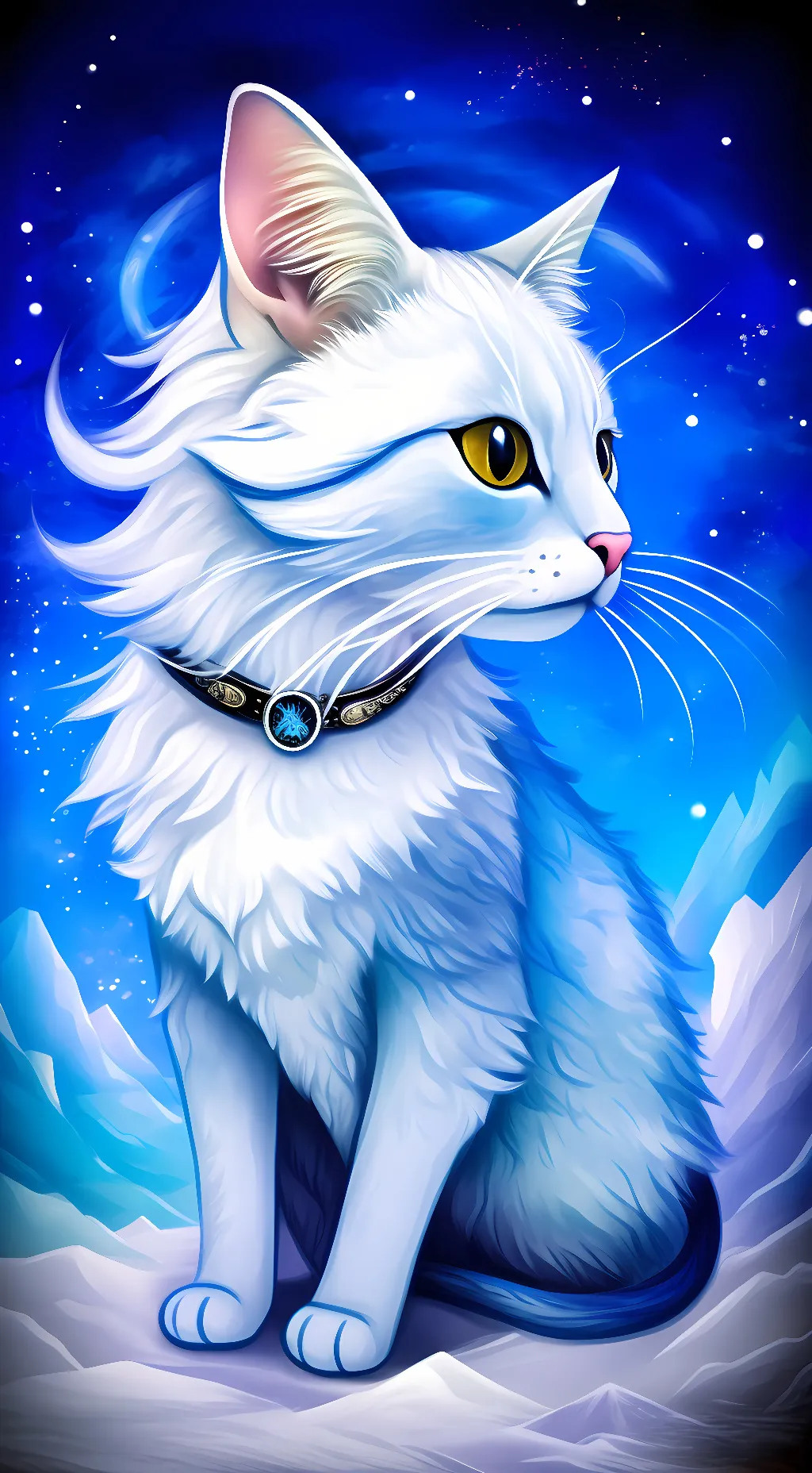 ai character: Snow background